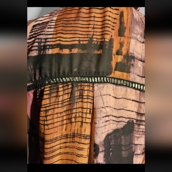 Bar Lll Top Short Sleeves Multicolored Block Ladies Size Large - Picture 8 of 11